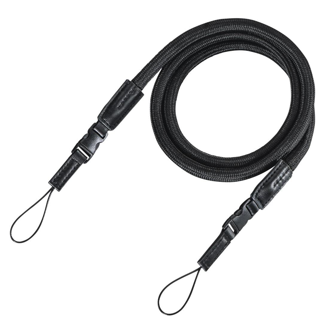 Hama Black Camera Strap With Quick-Release (Braided Neck Strap, 120 Cm Length, Nylon, Universal Shoulder Strap For Slr, Dslr, Compact, And Mirrorless Cameras, Retro Style)