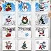 Lihao - 12 pegatinas de Navidad para ventana, gel adhesivo reutilizable