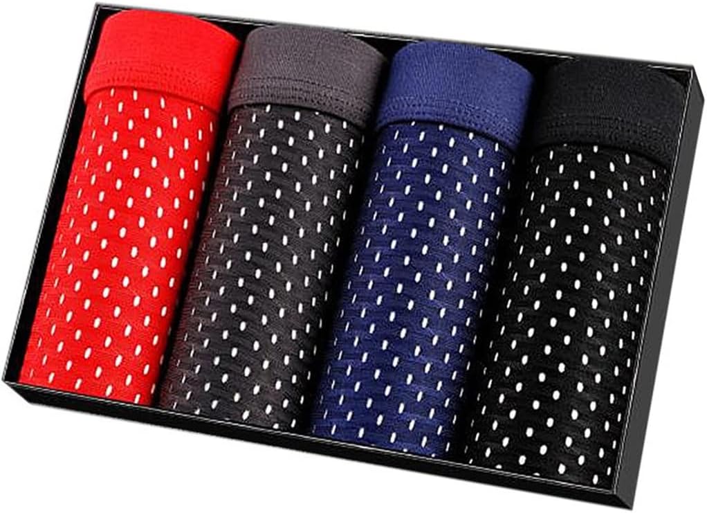 JSEIAJB Men's 4 pieces/batch of semi-transparent sexy panties men's clothing underwear shorts