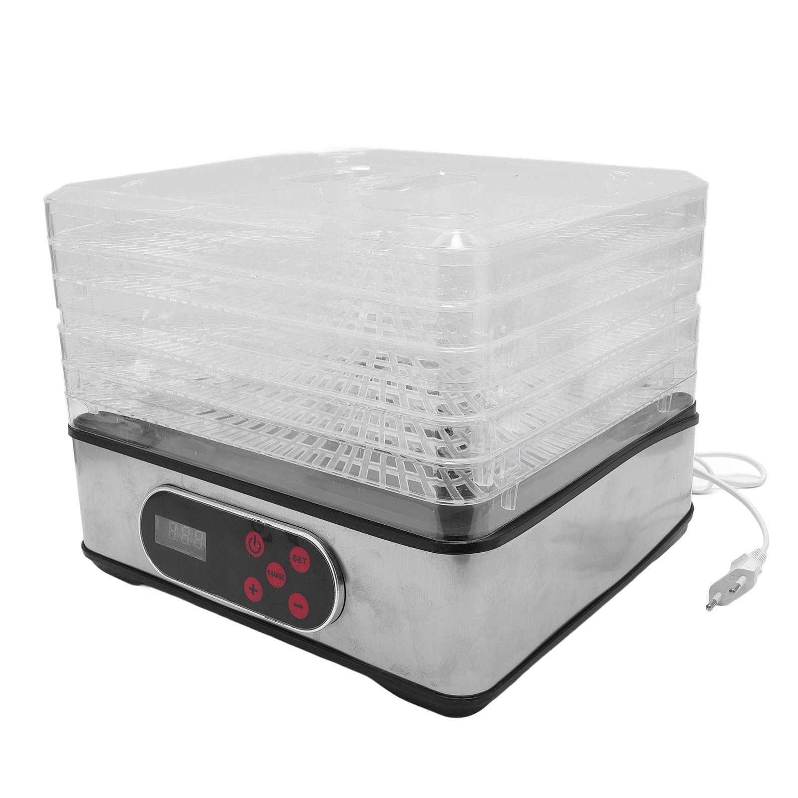 Dehydrator, Gefriertrockner mit Temperaturkontrolle und Timer Elektrische Trocknungsmaschine Lebensmittel Dehydrator Lebensmittel Dehydrator für Fleisch Kräuter Rindfleisch Obst Gemüse Gemüse