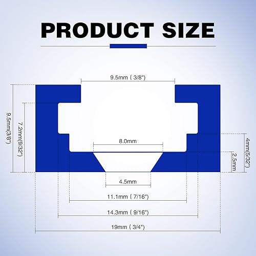 Miniatura 2 de Zonon 6 piezas de riel en T con tornillos para madera para carpintería, perfil de doble corte, carril universal en T de aluminio con agujeros de