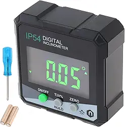 Medidor de ângulo de nível digital, inclinômetro transferidor magnético, caixa de nível de localizador de ângulo com bateria AAA e chave de fenda para marcenaria, serra de mesa, construção com