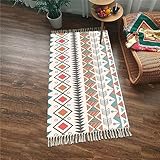 tapis shaggy rouge 160x230cm Matériau : Fabriqué en coton et polyester de haute qualité, doux et confortable. Le dos du tapis est antidérapant pour assurer la sécurité. Insonorisés, facile à nettoyer.