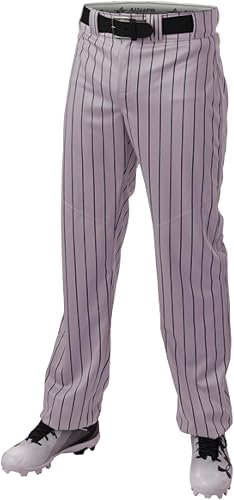 Alleson Ahtletic Badger Sports 655WPN - Crush Pinstripe Pant - XL - GY/NY Grey/N