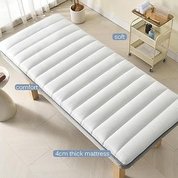 Memory Foam Table Topper 4cm Thick NonSlip Pad with Elastic Band for Spa Salon & Treatment CouchWhite 190 x 70cm Ideal for Beau & Lash Beds