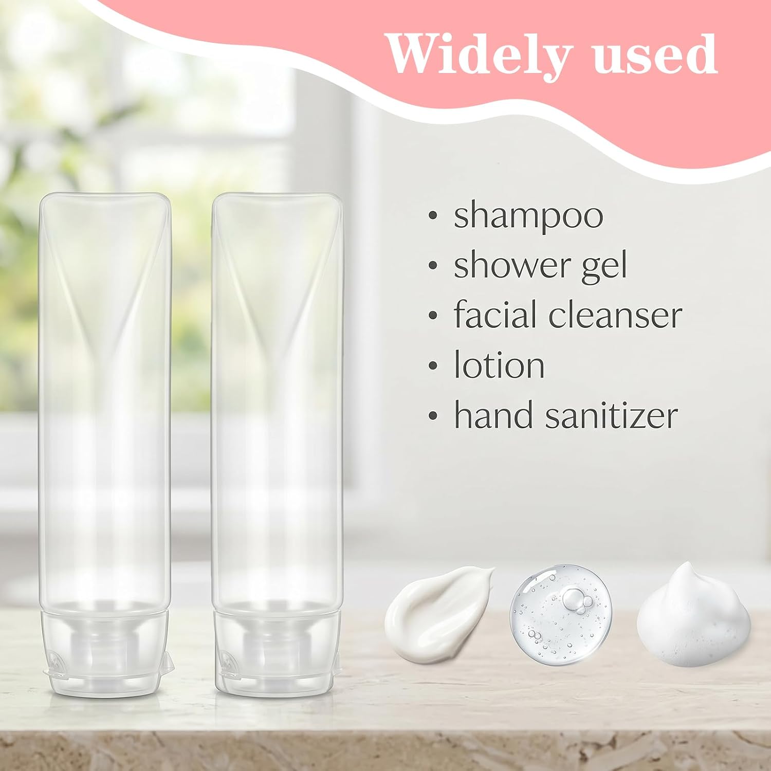 5 Pcs 1 oz Refillable Toothpaste Tubes,Travel Toothpaste Container Leak Proof Empty Toothpastes Tubes Refillable Lotion Tube for Toiletries (9.7 * 2.7cm,White)