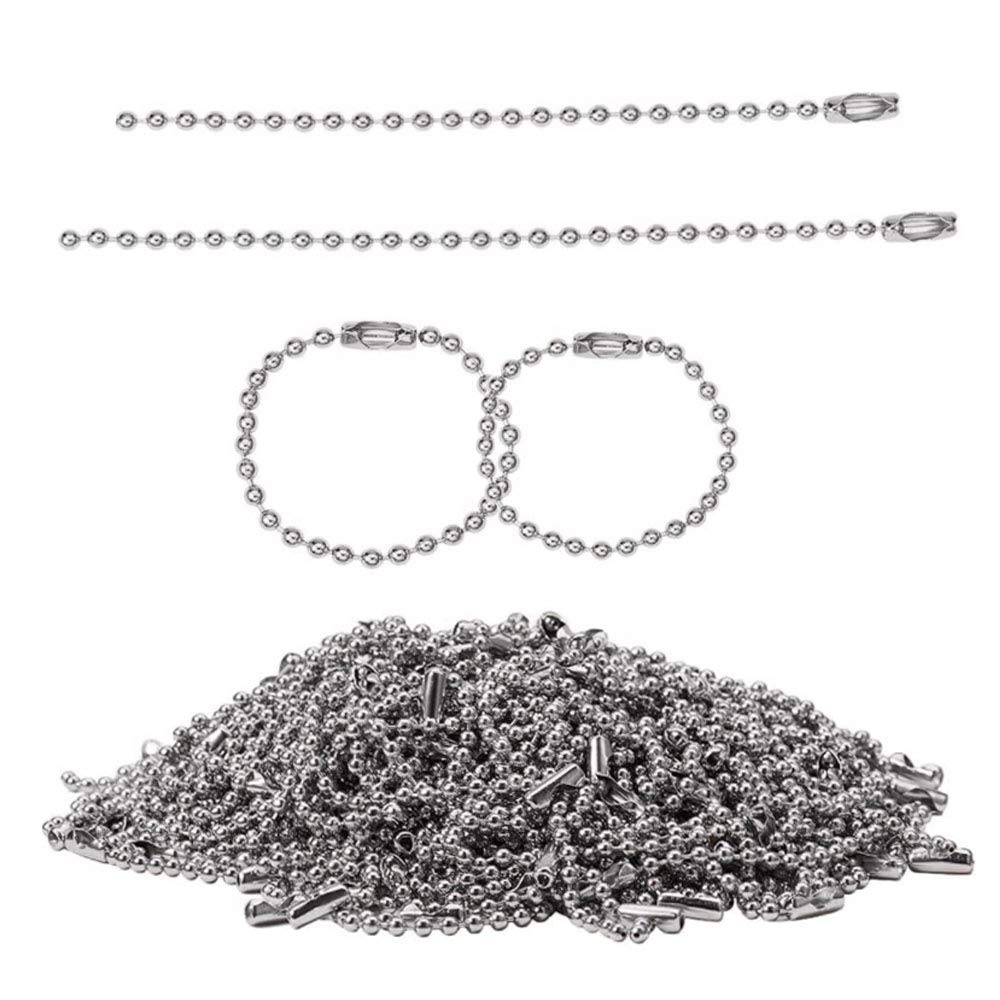 Collana Regolabile 14-30 Cm Collana Etichetta Soldato Con Catena A Sfere - Argento Acciaio Inox, 1.5 Mm, Stile Militare Militare Originale - Foto 2