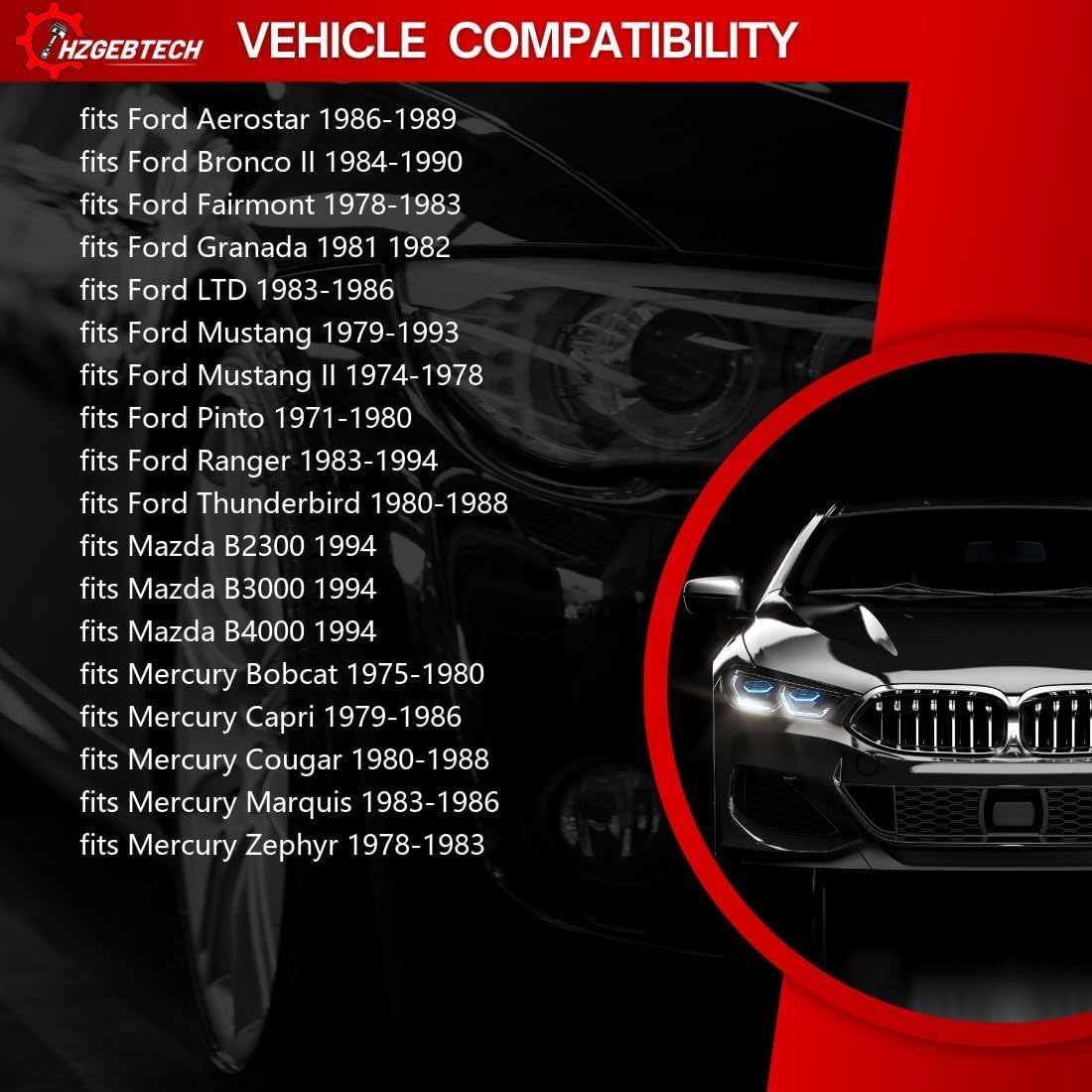 1x Rear Drum Brake Hardware Kit Replacement fits Ford Bronco II 2.3L 1985 1986, fits Bronco II 2.8L 1984 1985, fits Mercury Cougar 4.2L 1980 1982, fits Zephyr 5.0L 1978 1979