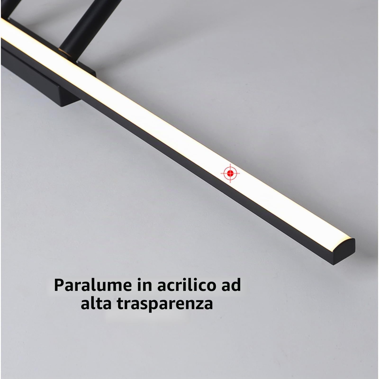 Plafoniera LED Soffitto con Faretti da Orientabili Lampada da Soffitto Ruotabile a 360° Plafoniera Lunga Lineare Disegno Decorative per Cucina Soggiorno Camera da Letto (Nero-Luce Calda,120cm)