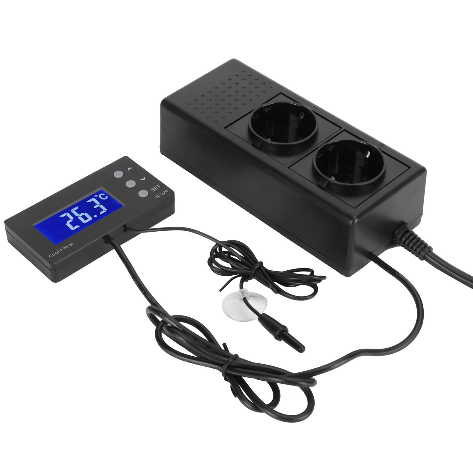 Fdit Contrôleur de Température Thermostat pour Aquarium, Régulateur Numérique 16-42℃ for Aquarium