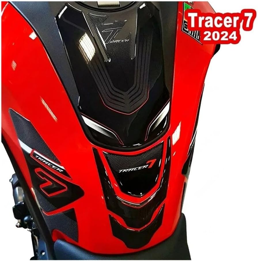 Motorcycle Tank Pad for Tracer 7 2024 Motorcycle Fuel Tank Pad Sticker Tank Knee Grip Protective Sticker Kit Fuel Tank Pad