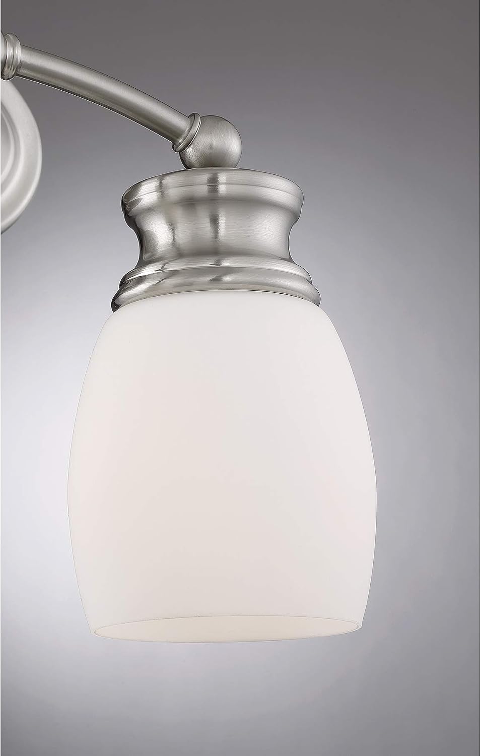 Savoy House 8-9127-2-SN Elise Farmhouse Frosted Opal Glass Bathroom Vanity Light, 2-Light 120 Total Watts, 10" H x 12" W, Satin Nickel