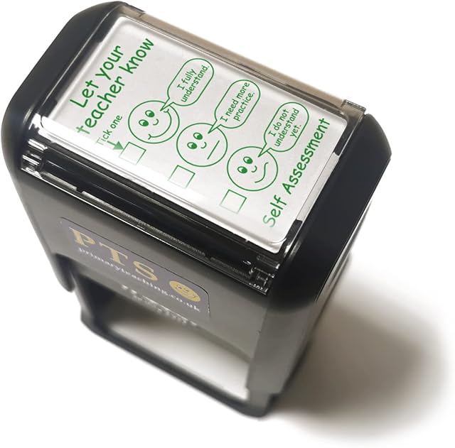 Self Assessment Let Your Teacher Know Pre Inked School Teachers Feedback Marking Stamper Stamp 42x22mm Primary Teaching Services (Green)