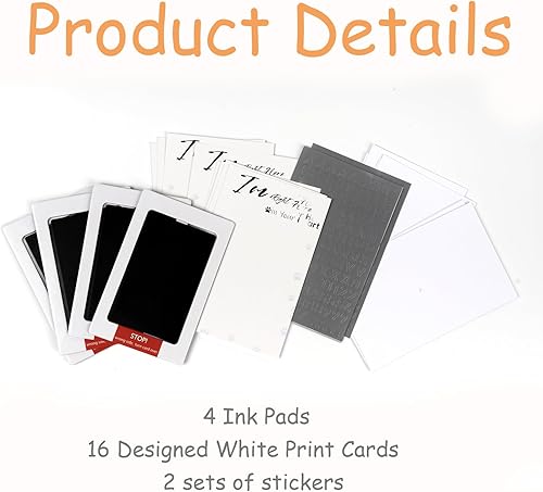 Miniatura 5 de DeerZone Kit de impresión de huellas sin tinta, kit de impresión de huellas de perro, kit de impresión de nariz de perro, almohadillas de tinta de