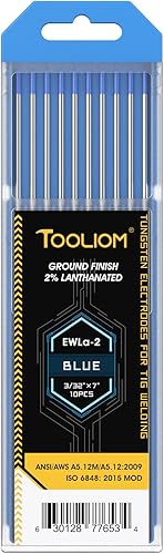 Miniatura 9 de Tig Electrodos de tungsteno para soldadura de tungsteno 2% tungsteno toriado .040 x 7 pulgadas (rojo, Ewth-2) paquete de 10 TOOLIOM