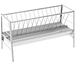 Goat Feeder, 92 Gallon Hay Feeder, Galvanized Steel Livestock Hay Feeder, Sheep Feeder Trough for Barn or Outdoor Use, Free Returns!