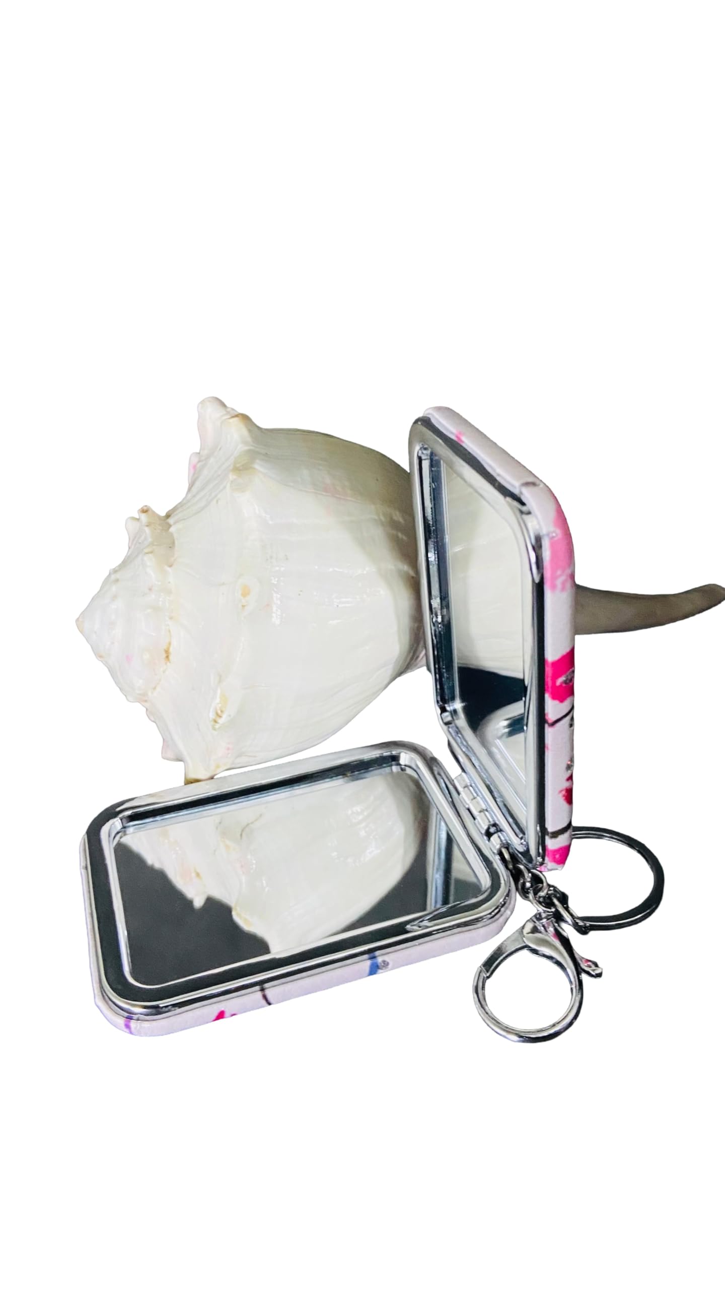 Igshaa compact mirror rectangular shape fancy Keychains for Girls