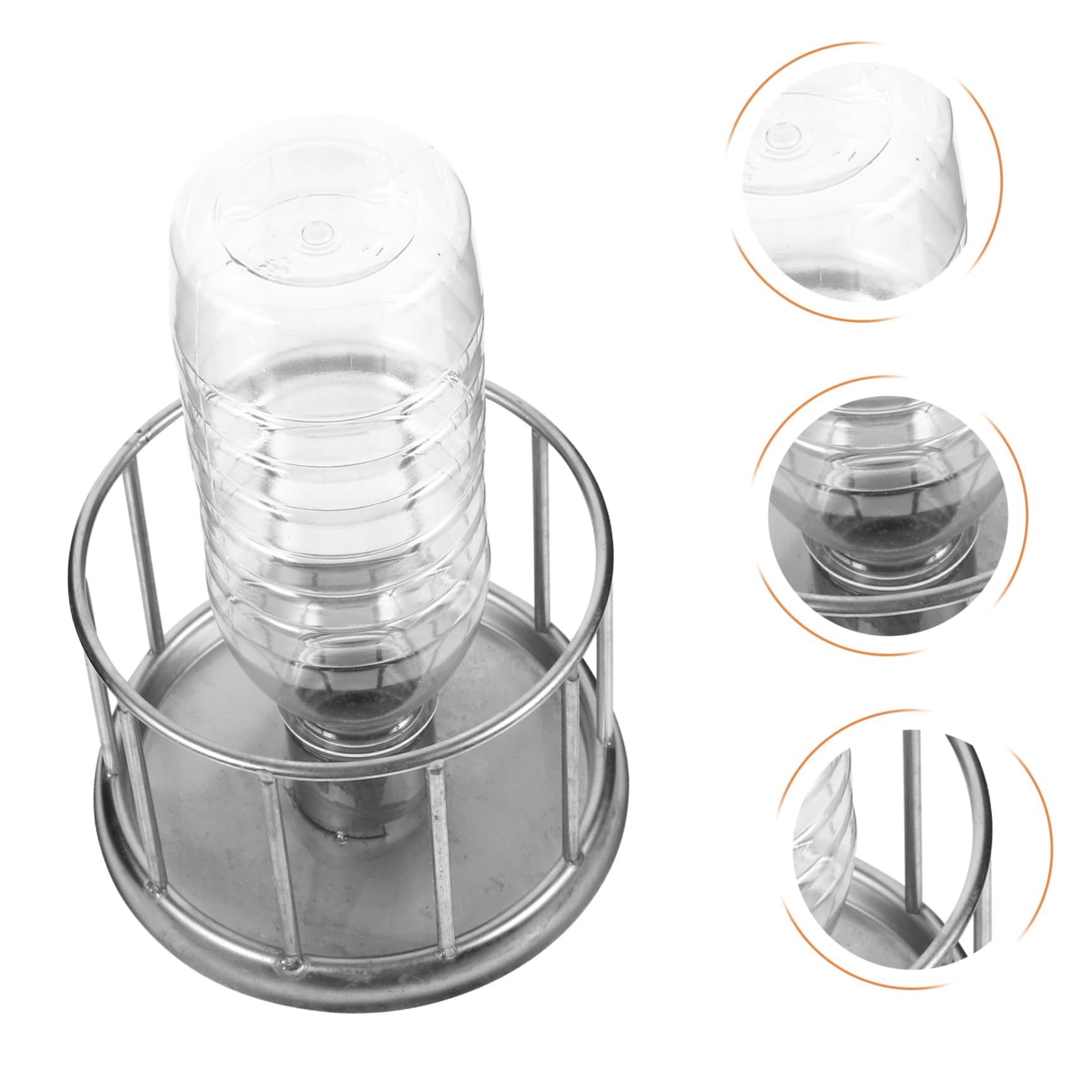 HAPINARY Mini Stainless Steel Turtle Water Feeder Reptile Water Bowl for Turtles Lizards Bearded Dragons for Reptile Habitat Accessories