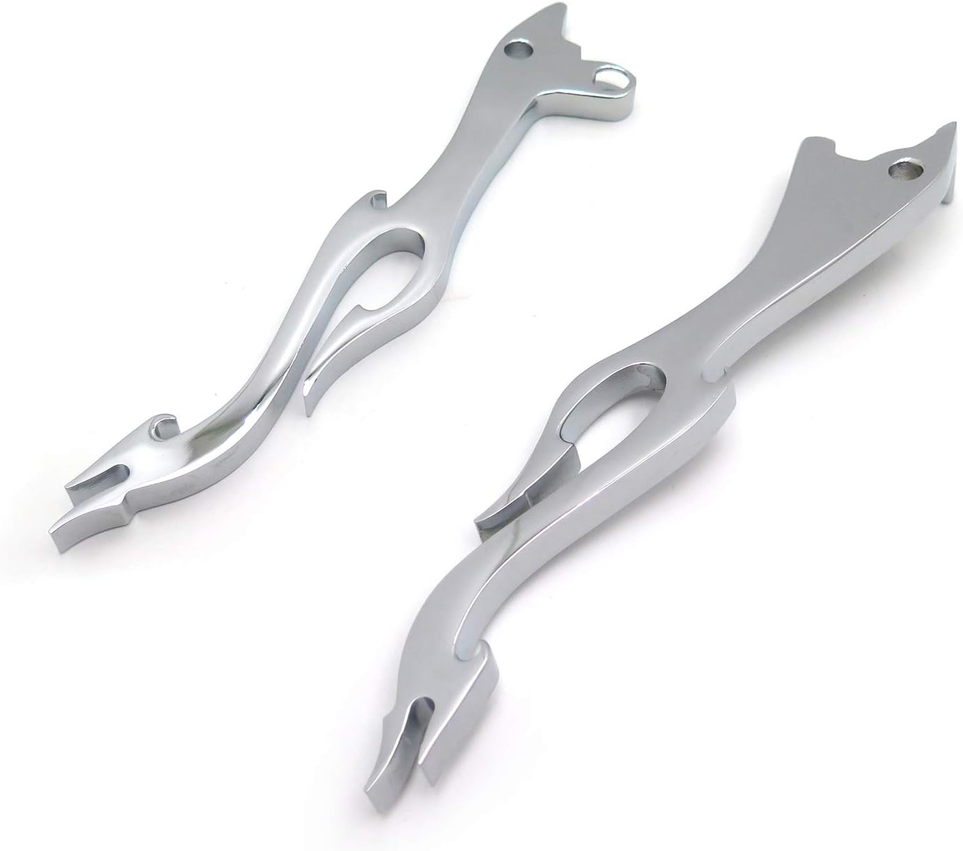 SMT-CHROMED Brake Clutch Flame Hand Levers Compatible With Suzuki Boulevard S50 S83 C90 [B00RUEC5FW]