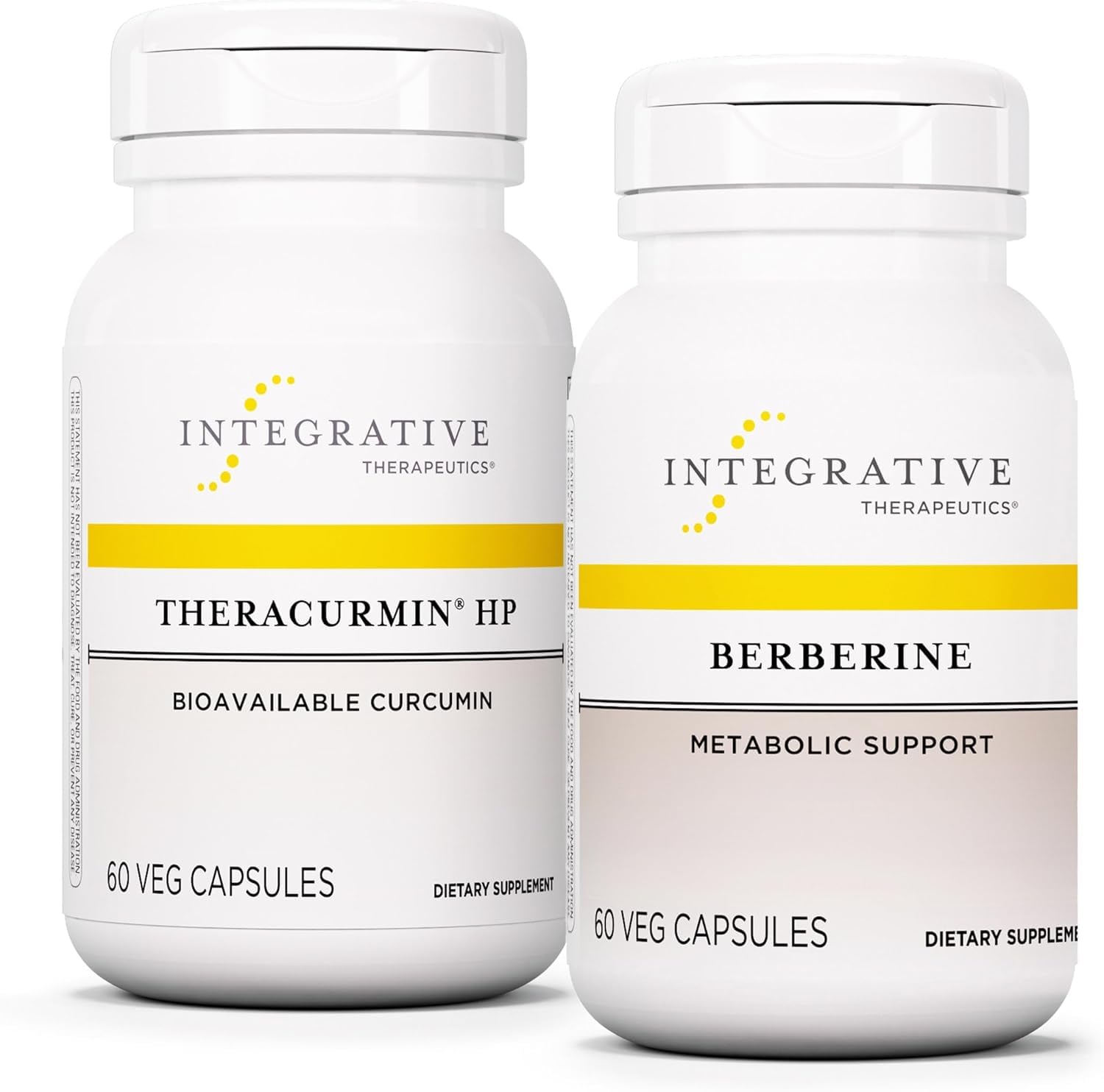 Integrative Therapeutics Bundle with Berberine, 60 Capsules & Theracurmin HP, 60 Capsules - Berberine for Metabolic Support* - Theracurmin Supplement That's 27x
