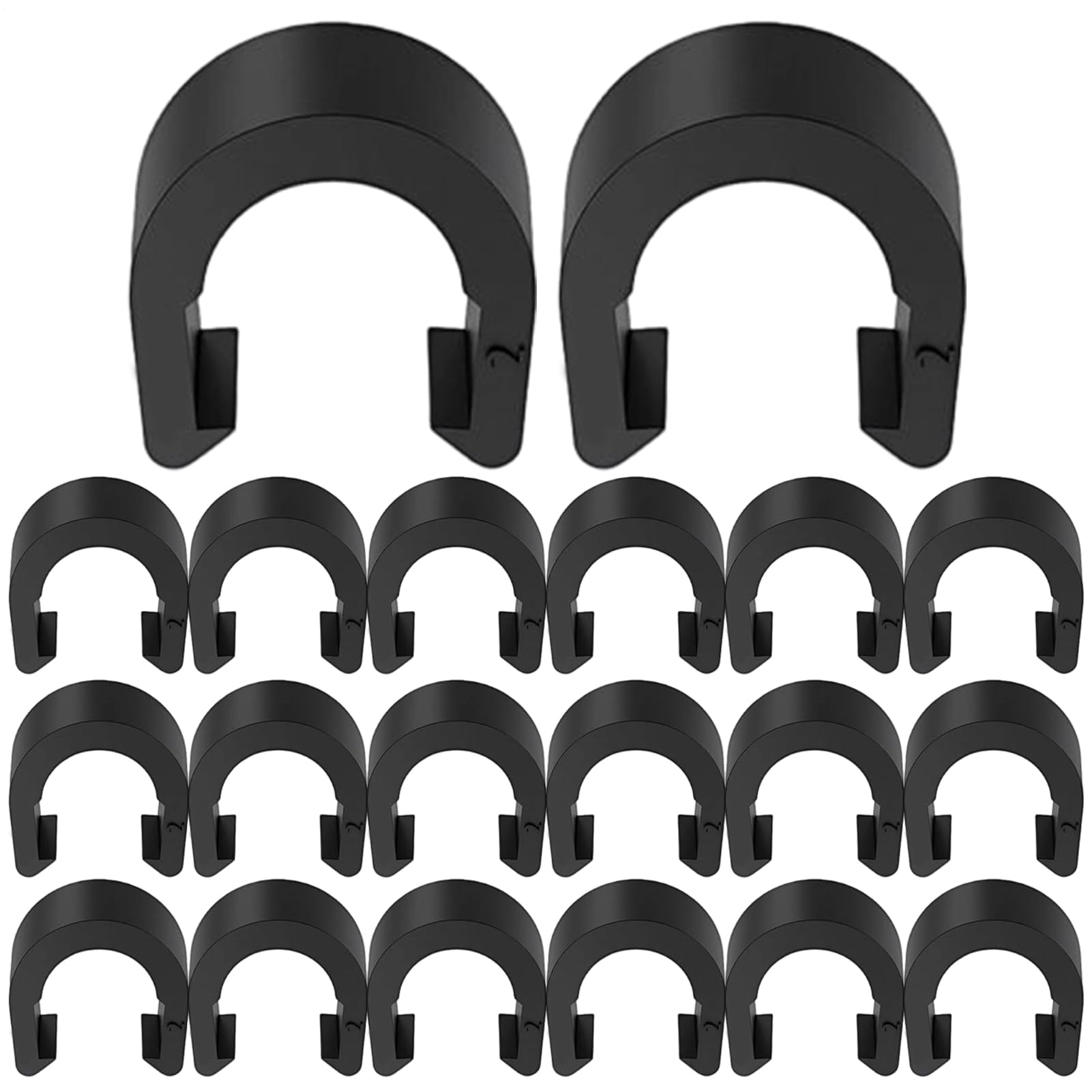 Bike Shifter Cable Clips,20-Piece Quick Fix Folding Clamp - Bike Brake Shifter Cable Housing Guide Clips,for Adults Kids Cyclist Outdoor Travel Biking Adventure Gear System