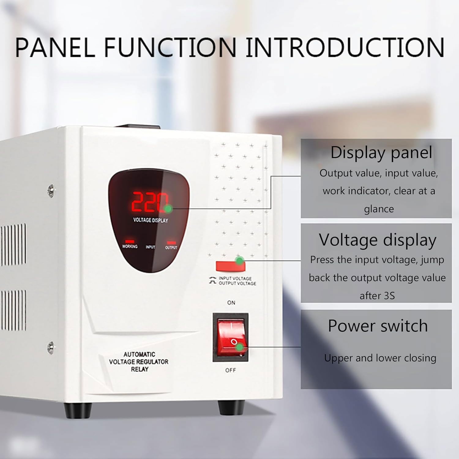 Elektroniczny stabilizator napięcia, automatyczny stabilizator napięcia 3000 W, domowy zasilacz stabilizowany dużej mocy, wysoka wydajność konwersji, do prądu przemiennego, lodówki, komputera