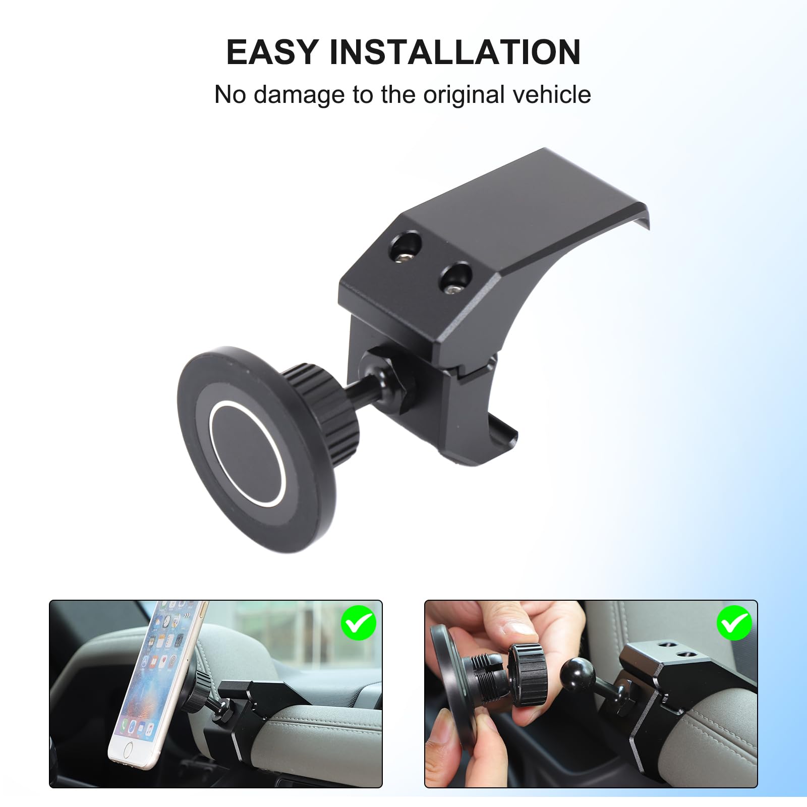 Supporto per cellulare auto magnetico compatibile con Land Rover Defender 2020-2023 modelli (G modello high-end), robusto supporto in alluminio, 1 pezzo per iPhone/Android/Galaxy