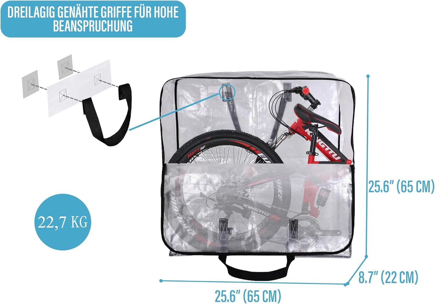 VENO 95 Liter Unterbett Aufbewahrungsbox Mit Griffe Und Reißverschlüssen Aufbewahrungstasche, Klapprad Tasche, Kleideraufbewahrung, Umzugstaschen Tragfähigkeit von 22,7 kg (4er-Pack)