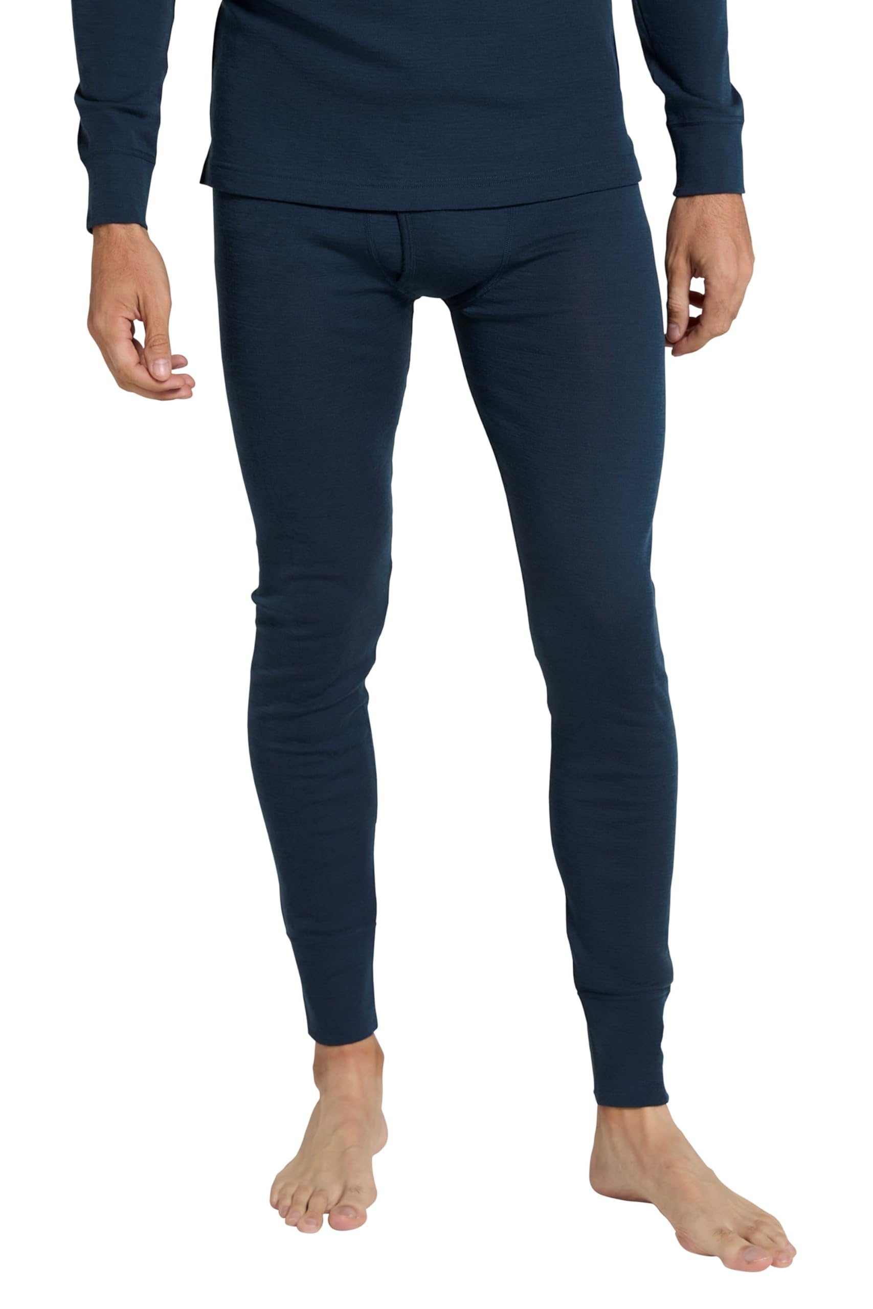 Mountain Warehouse Mens Merino Thermal Base Layer Trousers - Lightweight Mens Pants, Antibacterial, Breathable Bottoms - for Camping in Petrol 4XL