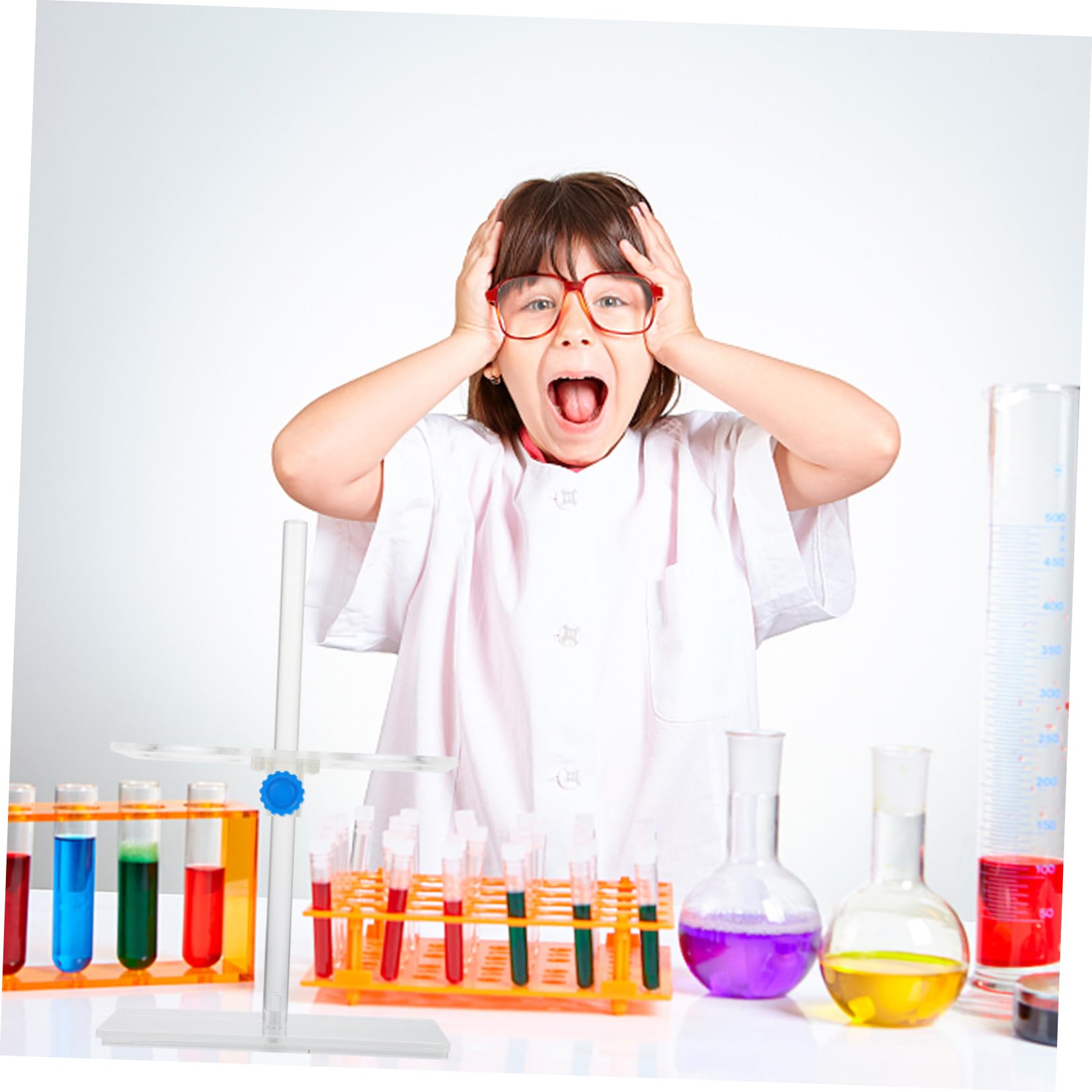 Einstellbarer Trichterständer Aus Acryl Für Laborbedarf Stabiler Sowie Höhenverstellbarer Halter Für Trichter Für Chemie-experimente Und Schul- Einrichtungen Platzsparend Und