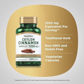 Piping Rock Ceylon Cinnamon Capsules | 200 Count