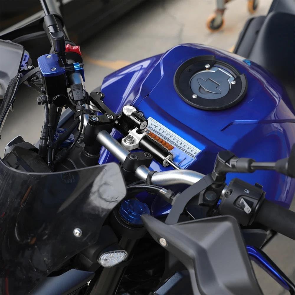 に適合するヤマハ MT-03 2020-2024 オートバイ用ステアリングダンパースタビライザーマウントブラケット リニアステアリン