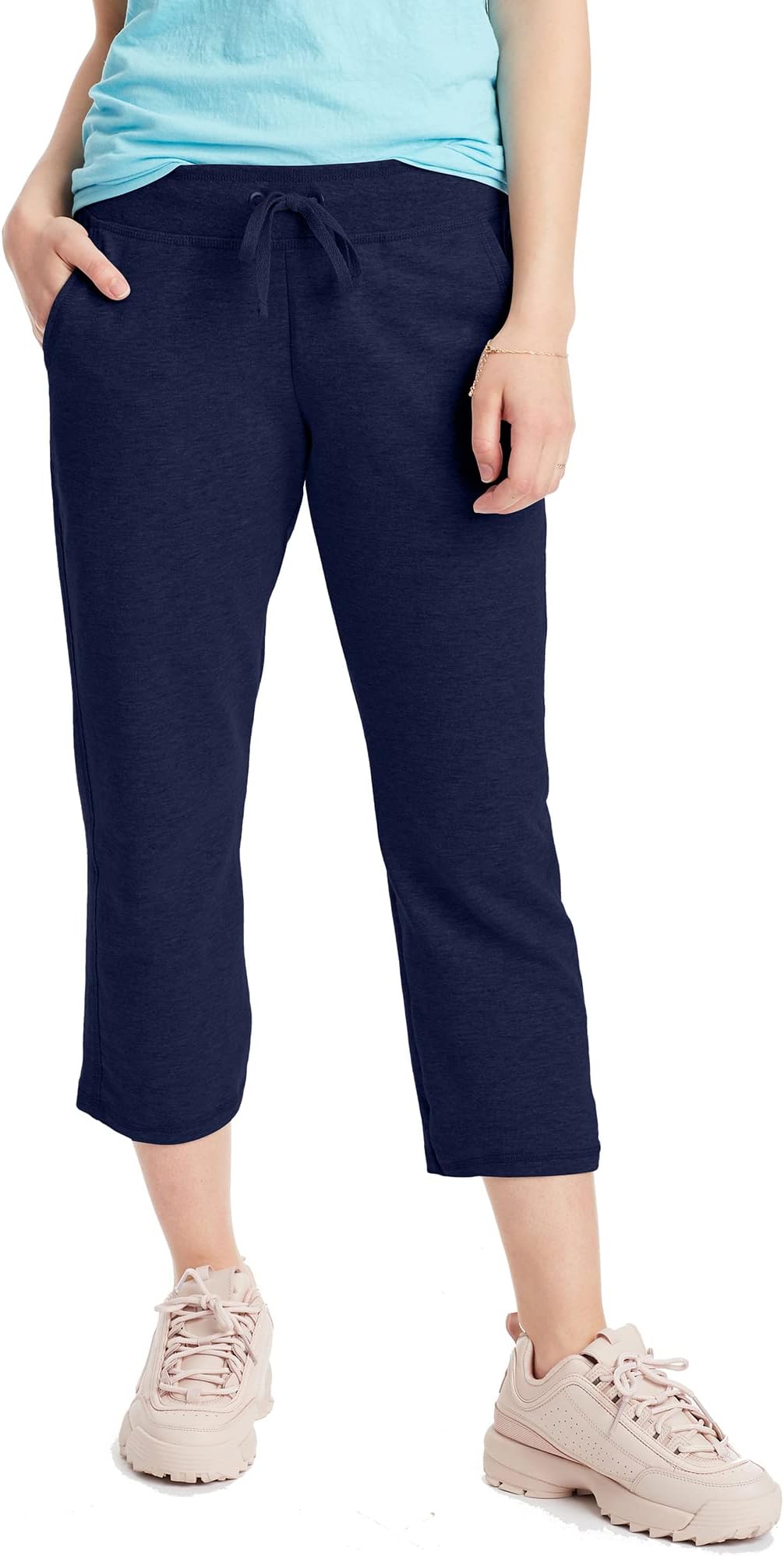 HanesWomen's Sweatpants, French Terry Capris, Women's Capri Joggers