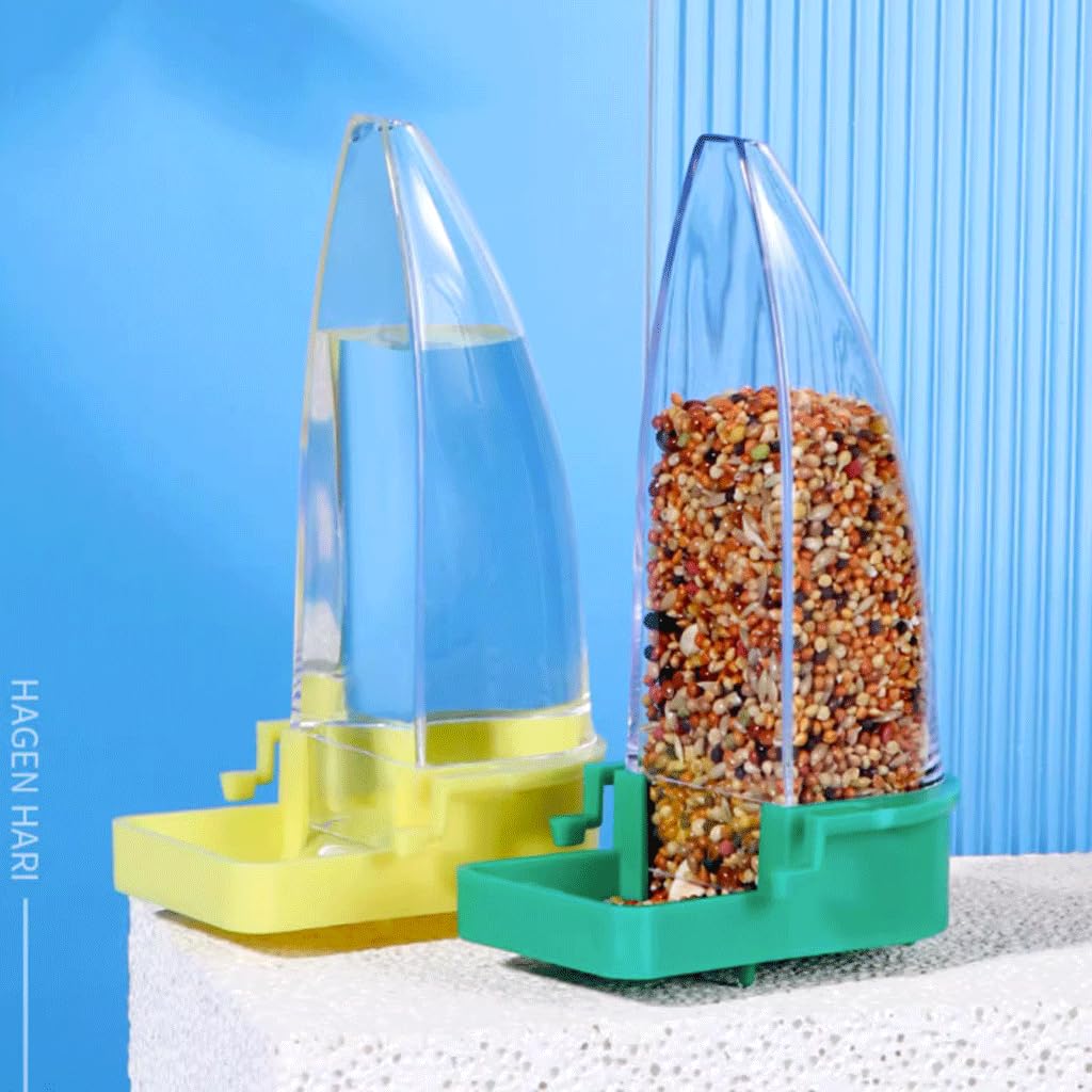 Cage à Oiseaux à Alimentation Automatique Visible, mangeoires suspendues pour Oiseaux, récipient de Nourriture, Distributeur d'eau pour perroquets pour Maison