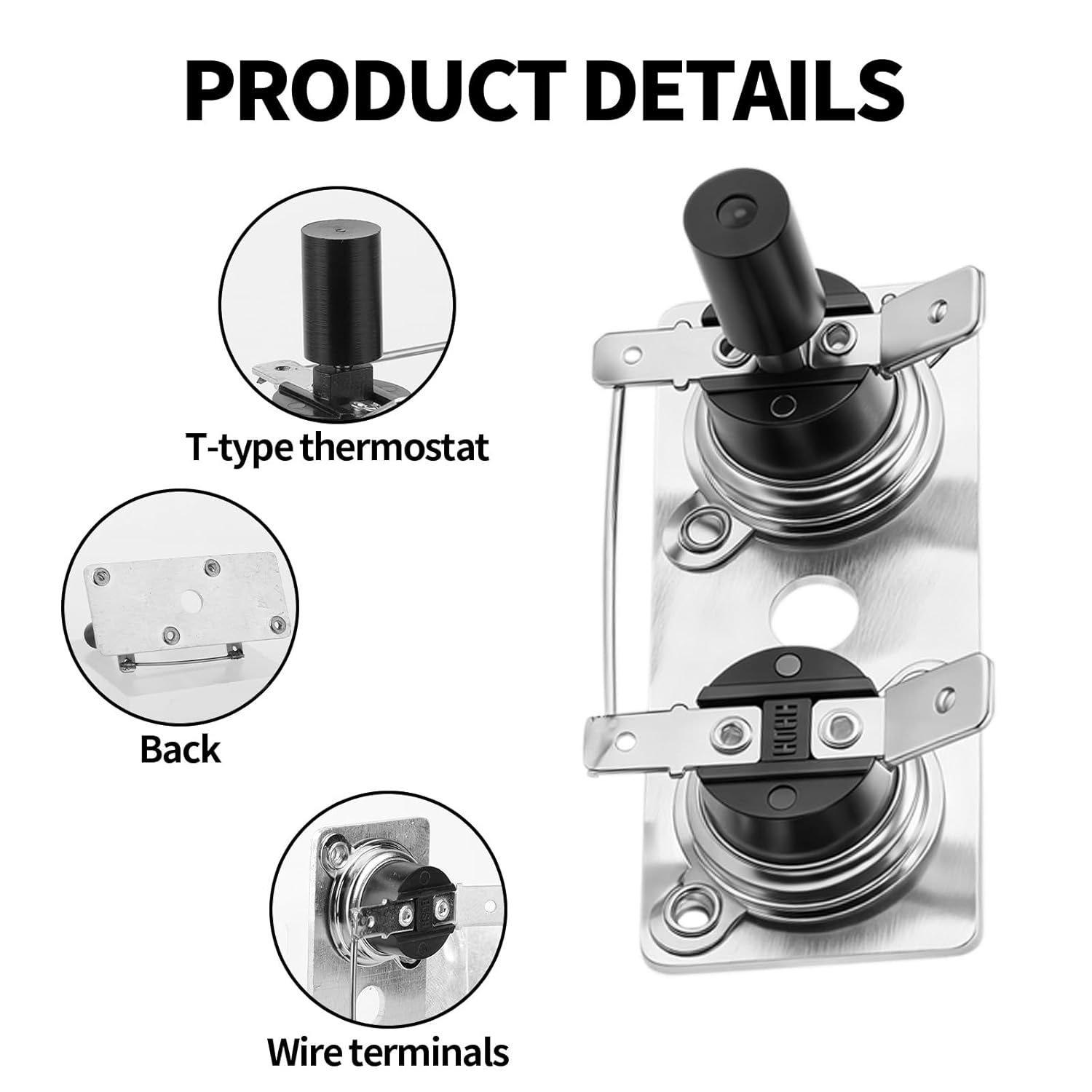 2pcs RV Water Heater Switch for Suburban Limit 232282 12V Thermostat Switch Replacement Compatible with Suburban RV Water Heater Parts