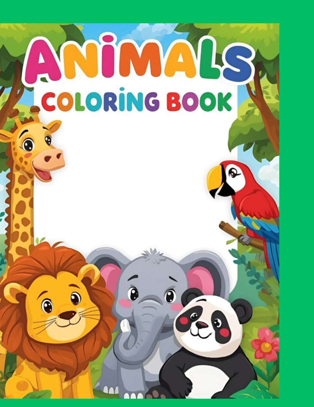 Animals Coloring Book: Cute Animal Coloring pages For Kids Toddlers and Preschoolers
