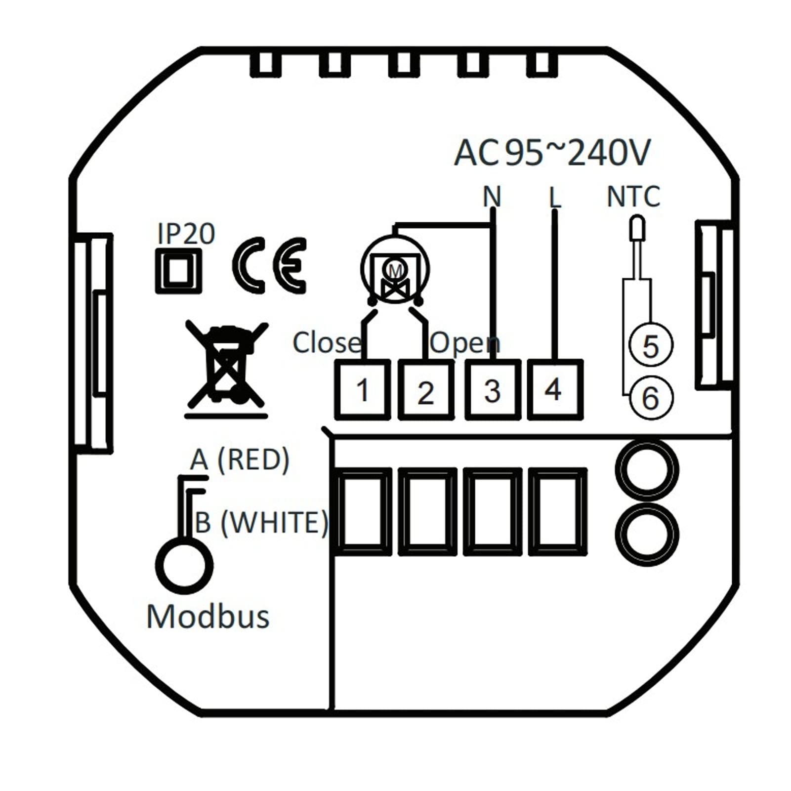Termostato Inteligente WiFi Aplicación de teléfono programable Control de Voz Controlador de Temperatura de Calentamiento de Agua con Pantalla LCD AC Blanco