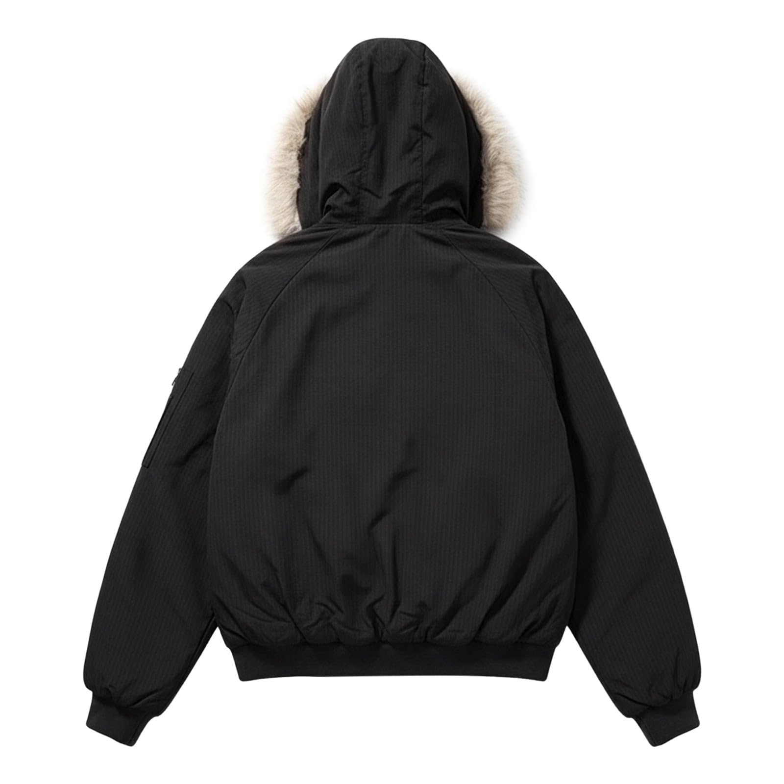 Manteau Homme Hiver - d' à Capuche avec Bordure Amovible en Fausse Fourrure Robuste Veste d'extérieur pour Temps Froid Coupe-Vent imperméable Isolante Thermique et Chaude.