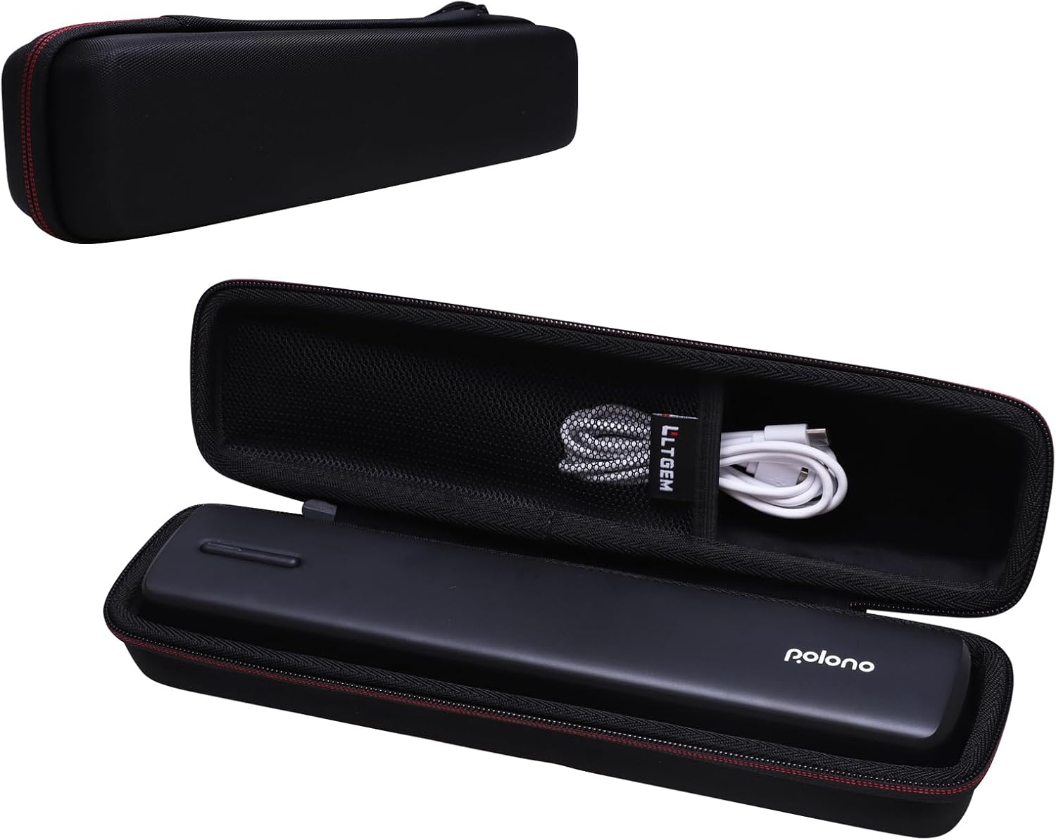 LTGEM Portable Printer Case Compatible with POLONO D810 Thermal Printer Wireless for Travel, Black, L 12.5" W 3.4" H 3.0"