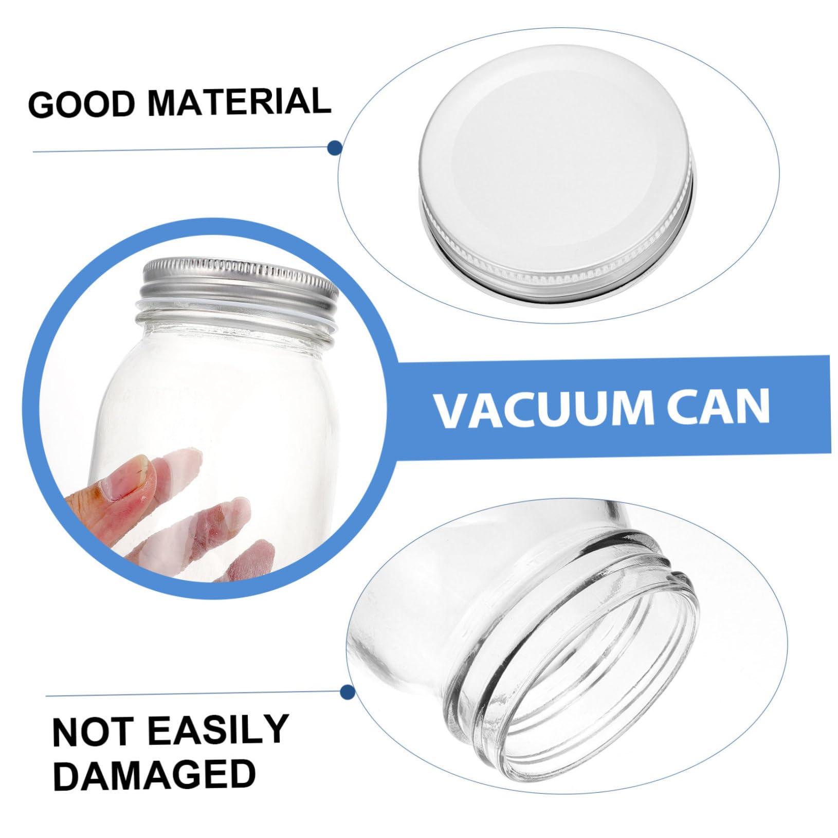 Zerodeko 6 Stück-pack Glas Verschlussdosen für Marmelade und Honig Luftdicht Hygienisch Vielseitig für Küche und Aufbewahrung Zufällige Farbe