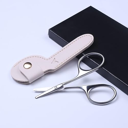 Miniatura 5 de Tijeras de pelo púbico seguras de punta redonda de 3.75 pulgadas para mujeres, pequeñas tijeras de belleza personal para aseo vaginal, tijeras de