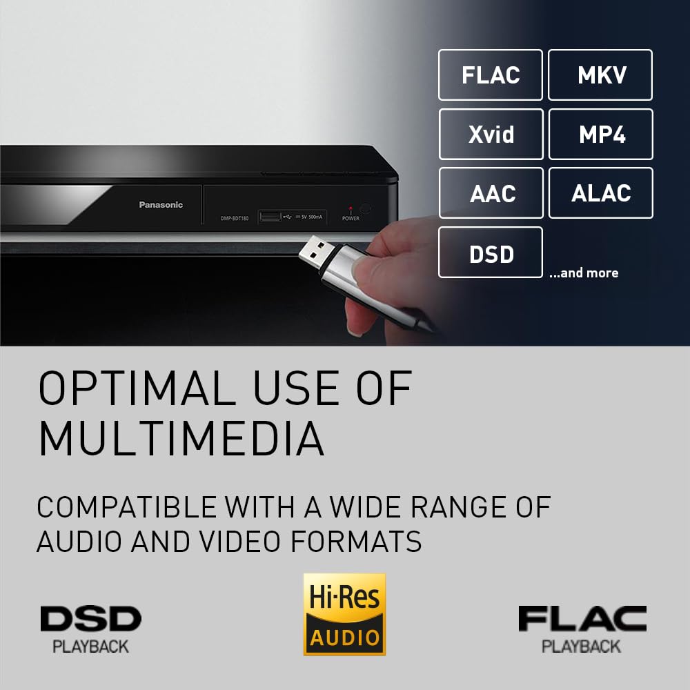 Panasonic Lettore Blu-ray 3D Full HD, Nero, DMP-BDT167AG