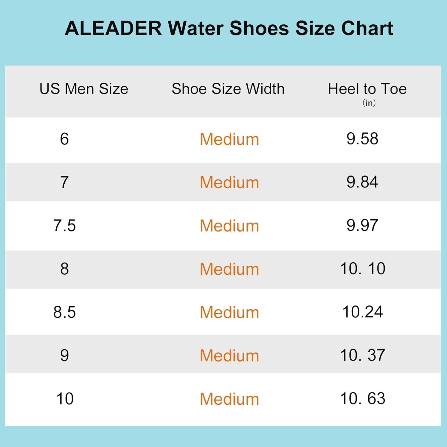 Aleader Women's Mesh Slip On Water Shoes 6 Orange