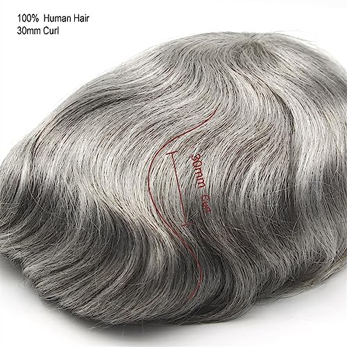 Prothèse capillaire en cheveux humains véritables base en PU