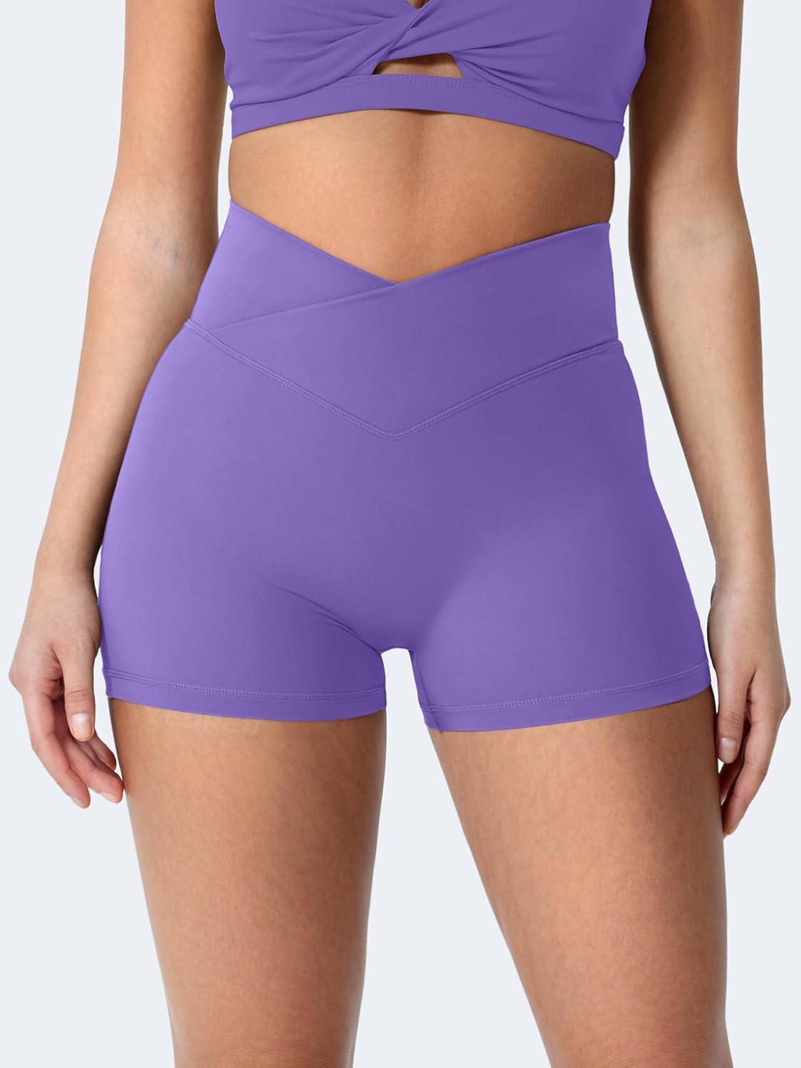 YEOREO CoreFlex Scrunch Workout Shorts with Pockets Charm Gym Biker Shorts for Women High Waisted Booty Yoga - Image 2