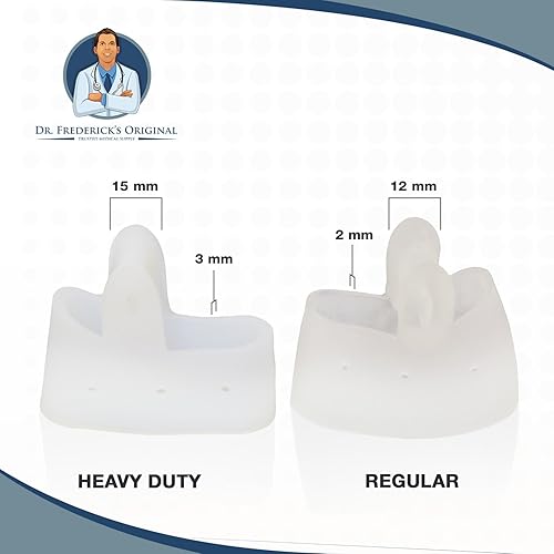 Miniatura 6 de Dr. Frederick's Original Almohadilla de juanete y espaciador de dedos de lujo, 2 piezas, separadores de dedos de gel suave para personas activas,