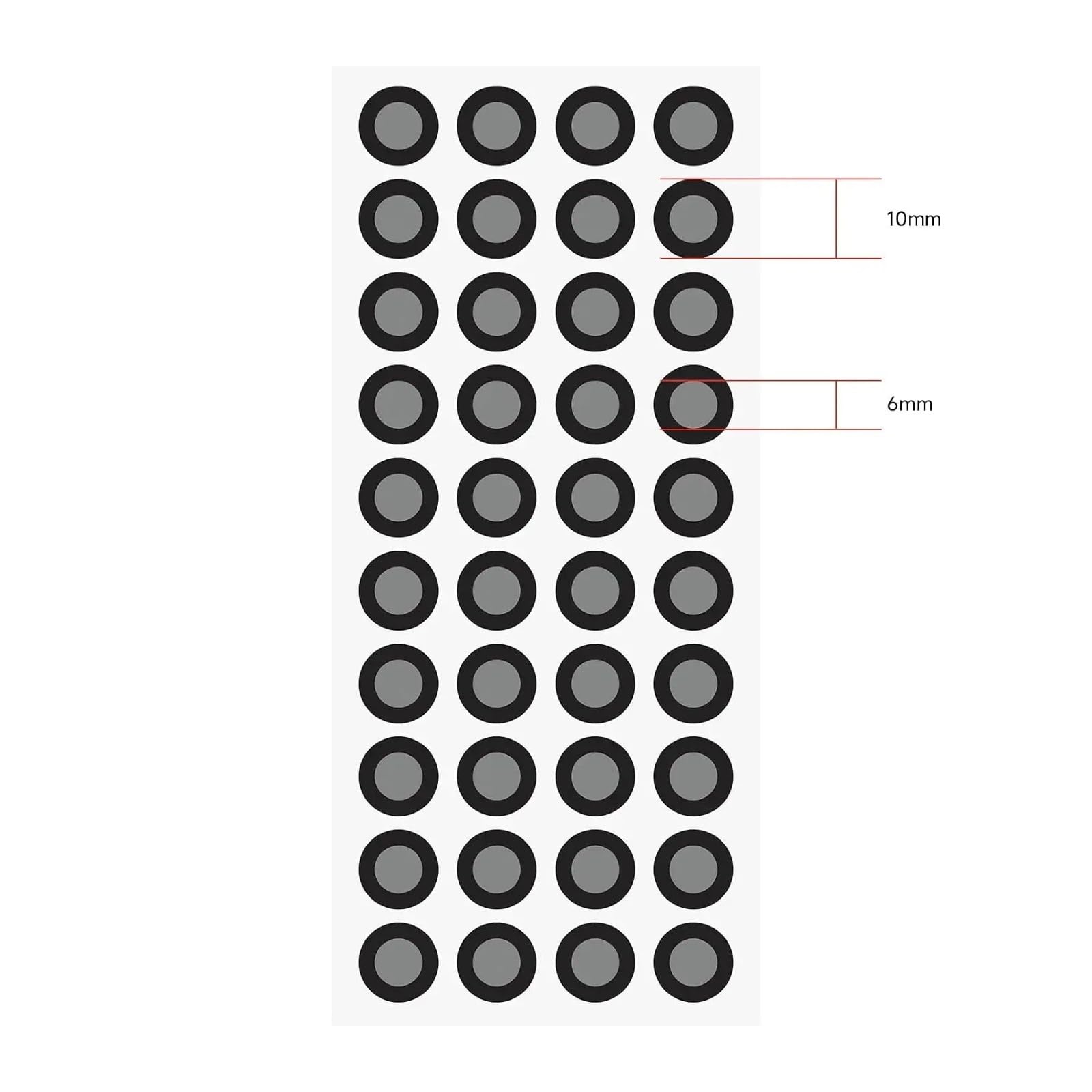 Marqueur de point de référence de numérisation 3D 3 mm/6 mm, points de suivi précis for l'impression 3D et l'ingénierie inverse pour un suivi précis(6mm-10 sheet)