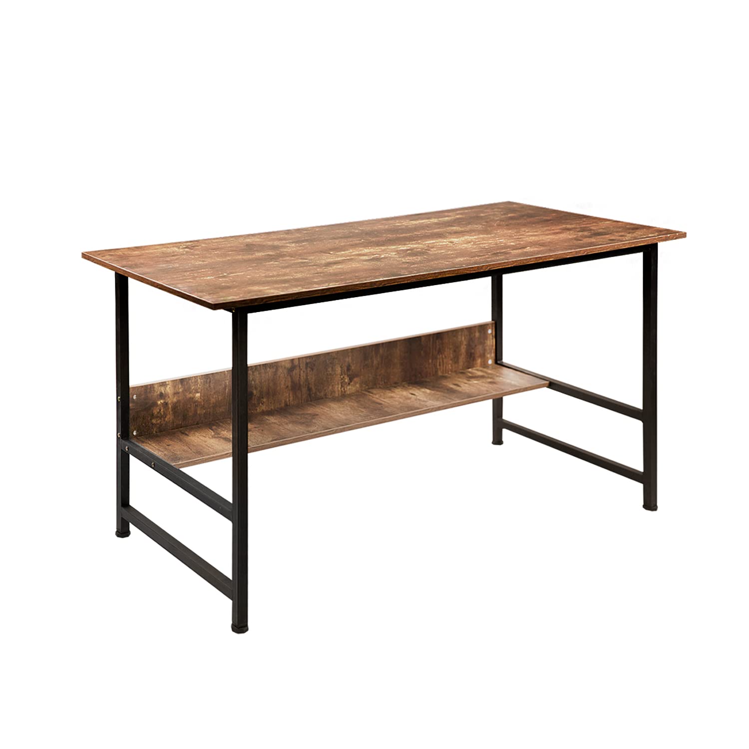 Buy BROWNBROWN 55 Inch Computer Desk, Home Office Desk with Extra