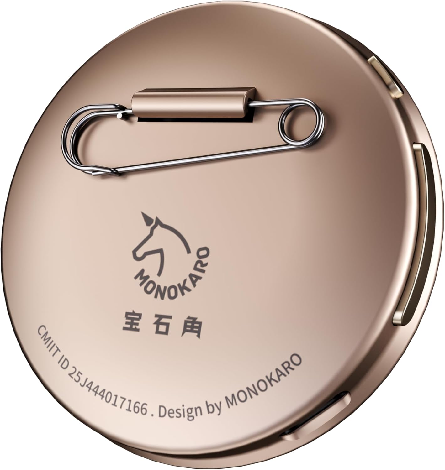 Smart E-badge 1.85" HD IPS Touch Display Bluetooth Customizable Digital Pin Badge, Wearable Mini Screen for Image GIFs & Videos Unique Tech Gift for Kids & Anime Fans Gold