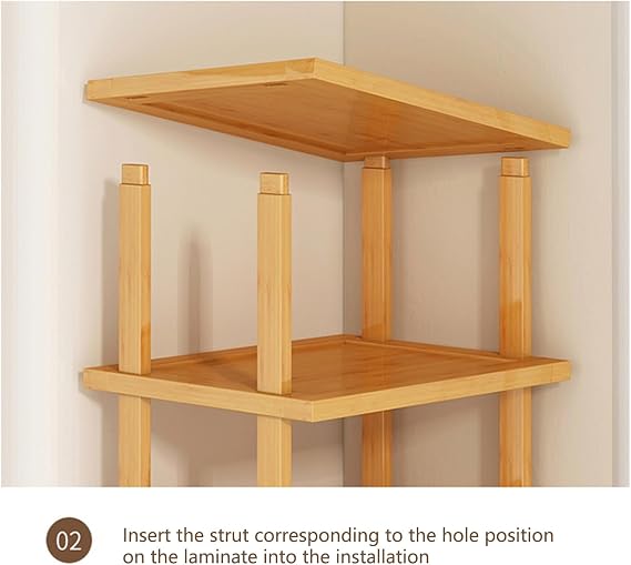 Vertical Shoe Rack, Stackable Shoe Shelves, Wood Shoes Organizer for Small Space, Tiered Tall Slim Shoes Tower for Hallway, Bedroom, Entryway S